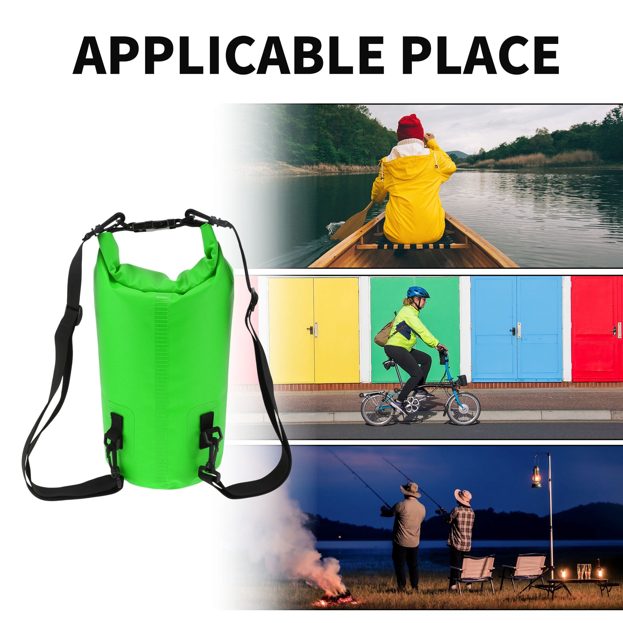 Unique Bargains Durable Waterproof Dry Bag Green