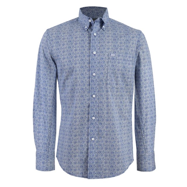 Camisa Vaquera Wrangler Hombre Manga Larga 41M azul G