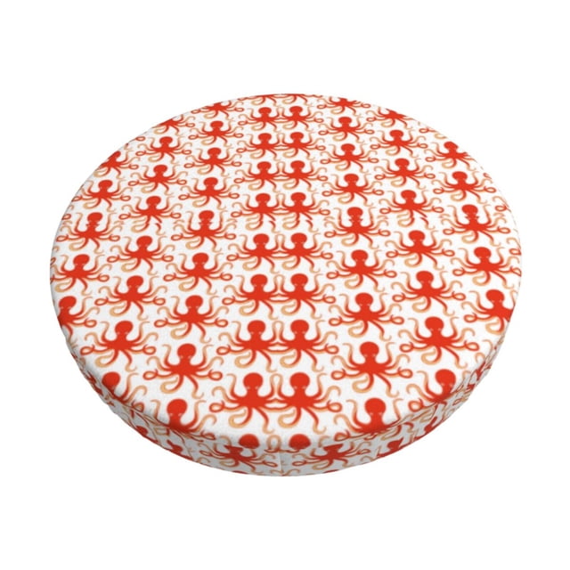 Balery Octopuses1 Fundas de asiento para taburete de bar redondo de tela de terciopelo ajustables que protegen de arañazos y manchas para sillas de 14 a 17 pulgadas.-13 inch