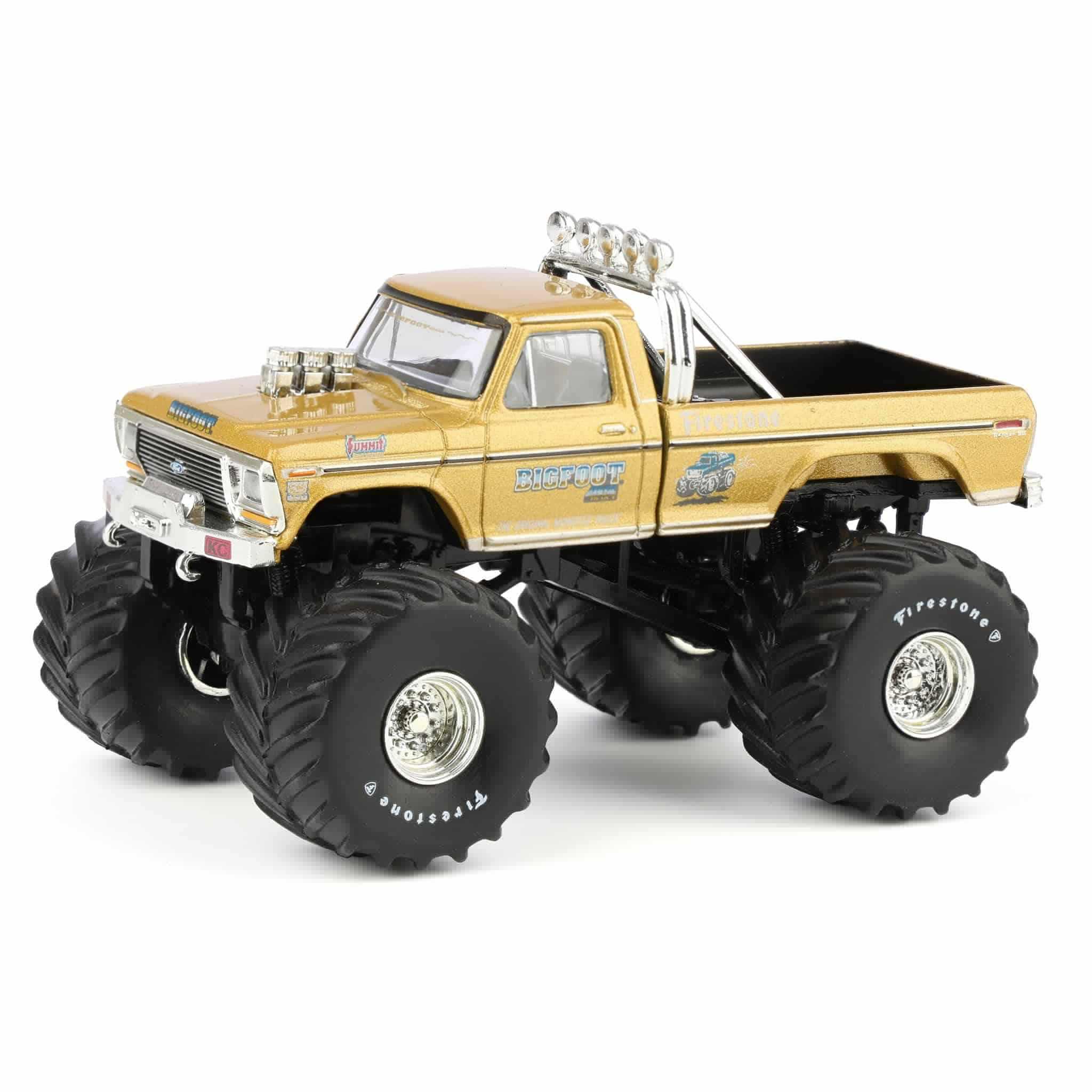 1/64 1979 Ford F-250 Monster Truck, Gold Metallic, Bigfoot #1 50th Anniversary GLT30552