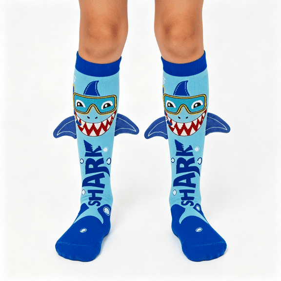 OQRKI Crazy Socks for Girls Boys Kids Funny Knee High Character 3D Novelty Socks Funny Socks