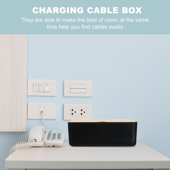 IDEANATEGRATE Caja De Almacenamiento Plástico Para Cables Y Regletas Con Para Estudio