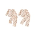 thumbnail image 2 of Loicainy Baby Toddler Girl Christmas Outfit 6 12 18 24 Months 2T 3T 4T 5T Candy Cane Long Sleeve T-shirt and Pants Clothes Set, 2 of 9