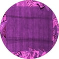 thumbnail image 1 of Ahgly Company Indoor Round Abstract Pink Modern Area Rugs, 8' Round, 1 of 4
