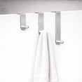 thumbnail image 2 of Adjustable Silver Over The Door Hooks - 3-Piece Door Hanger Set for Clothing and Accessories, Perfect for Home & Office - Includes 1 Large, 1 Medium, 1 Small Door Rack, 2 of 9