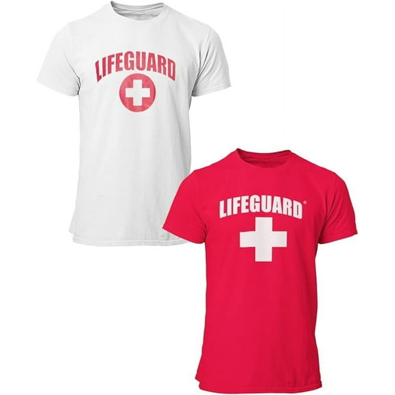 LIFEGUARD Officially Licensed 2-Pack Short Sleeve Crew Neck T-Shirt for Men Women Unisex Tee