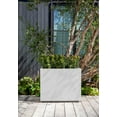 thumbnail image 5 of Veradek Block Series Span Short 24" Plastic Planter - White, 5 of 12
