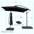 thumbnail image 2 of CHYVARY 8.2 x 8.2ft Outdoor Patio Offset Hanging Cantilever Umbrella with a Base for Deck, Poolside and Garden,Black, 2 of 6