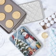 thumbnail image 5 of 2 Pack Pot Holders for Kitchen Heat Resistant Hot Pads Sets for Cooking Baking Christmas Scene with Snowman, 5 of 7