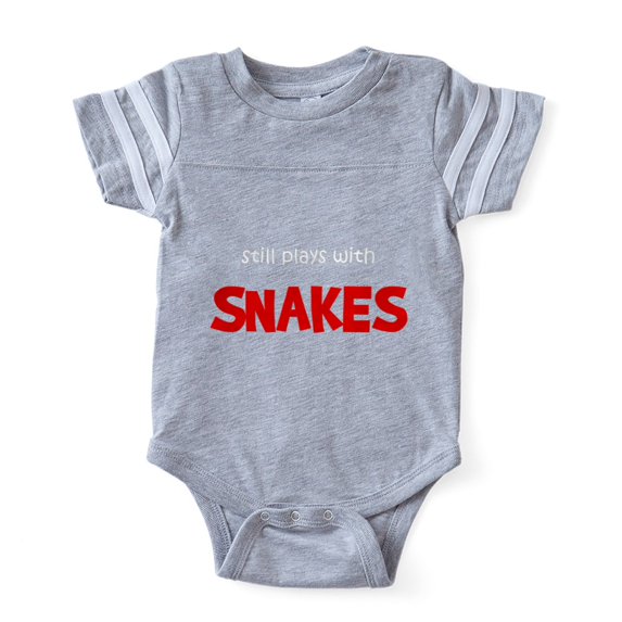 CafePress - FIN Still Plays Snakes - Cute Infant Baby Football Bodysuit