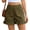 Army green, variant on High Waist Women Straight Leg Ruffle Shorts Dressy Bottom