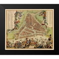 thumbnail image 2 of Schoonebeek 23x20 Black Modern Framed Museum Art Print Titled - Rotterdam Panoramic Netherlands - Schoonebeek 1689, 2 of 5