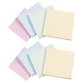 thumbnail image 1 of 8 blocs de notas adhesivas desprendibles con cuadrícula cuadrada, bonitos blocs de notas decorativos para reuniones, oficinas, aulas, escuelas, fiestas., 1 of 4