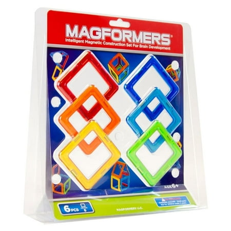 Magformers Squares 6 Piece Magnetic Construction