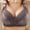 Grey, variant on Women's New Pattern Ribless Large Strap Jacquard Four Comfort Bra