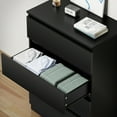 thumbnail image 3 of Hommpa Black Dresser for Bedroom, 4 Drawers Dresser for Closet, Chests of Drawers for Women, Wooden Modern Storage Cabinet for Living Room, Hallway Entryway, Home, Office 27.5"L X 15.7"W X 39"H, 3 of 13