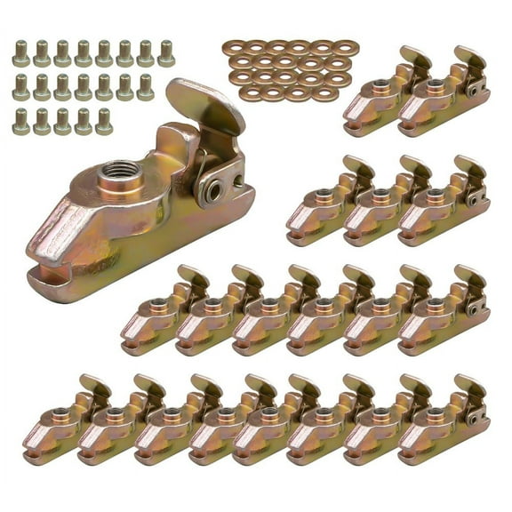 (20 Pack) E-Track Threaded Fitting for Customising E-Track System - Bolt On Secure Your Custom Attachment 1330 lbs WLL - E-Track Accessories for Enclosed Trailer, Cargo Truck