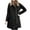 Black, variant on Women's Single Breasted Pea Coat Lapel Collar Winter Jackets Wool Blend Overcoat with Pockets S