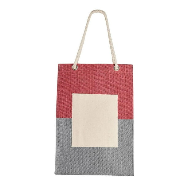 Bolsa de yute con interior laminado-Candy azul 22 x 32 x 14