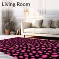 thumbnail image 2 of ODIKA 8x10 Machine Washable Non-Slip Area Rug, Vibrant Botanical Bloom with Swirling Petal Motifs and Leaf Accents Ultra Soft Rug, None, 542634, 2 of 7