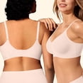 thumbnail image 4 of Women's Seamless Wireless Push Up Bra with Support,No Underwire T-Shirt Bralette for Sports Beige S, 4 of 4