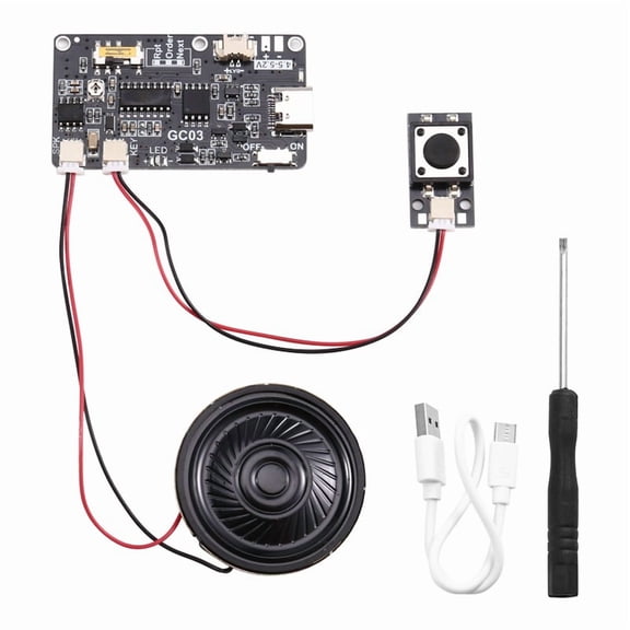 Recordable Sound Module 8M MP3 Button Control Music Voice Player Board with Speaker for DIY Greeting Card Gift Christmas