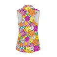 thumbnail image 2 of HUIACONG Golf Shirts with Retro Floral Print, Workout Shirts for Casual Outdoor Activity and Daily Golf Practice, 2 of 7