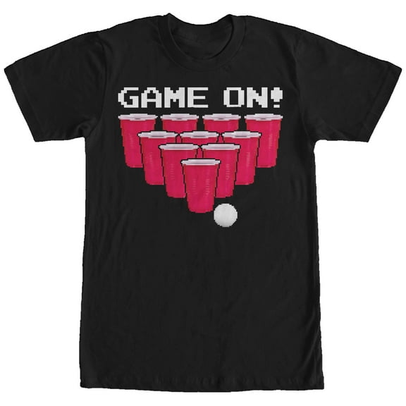 Men's Lost Gods Game on Pong Graphic Tee Black Medium