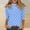 Blue, variant on Zip-Front Polo Top for Women - Casual 3/4 Sleeve Blouse with Collar, Perfect for Golf, Tennis or Active Lifestyle Gold M