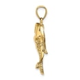 thumbnail image 2 of Auriga 14k Yellow Gold 2-D Elephant Head w/ Twisted Trunk Charm for Women, 2 of 6