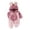 00-Pink227, variant on Oiyii Newborn Boy Hooded Romper Panda Fleece Long Sleeve Jumpsuit Everyday Bodysuit