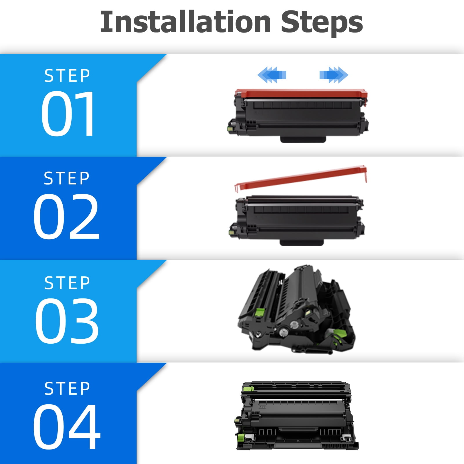 TN830 TN830XL Toner Cartridges 2-Pack Compatible for Brother TN830 TN-830 DCP-L2640DW HL-L2460DW HL-L2405W MFC-L2820DW HL-L2400D L2405W L2480DW MFC-L2820DWXL TN830XL Printer Ink Black