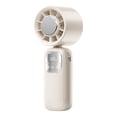 thumbnail image 1 of Ventilador de cuello portátil, mini ventilador de mano personal plegable, recargable por USB, 3 velocidades, para niñas, niños, mujeres, viajes, hogar, oficina, exterior (beige), 1 of 8
