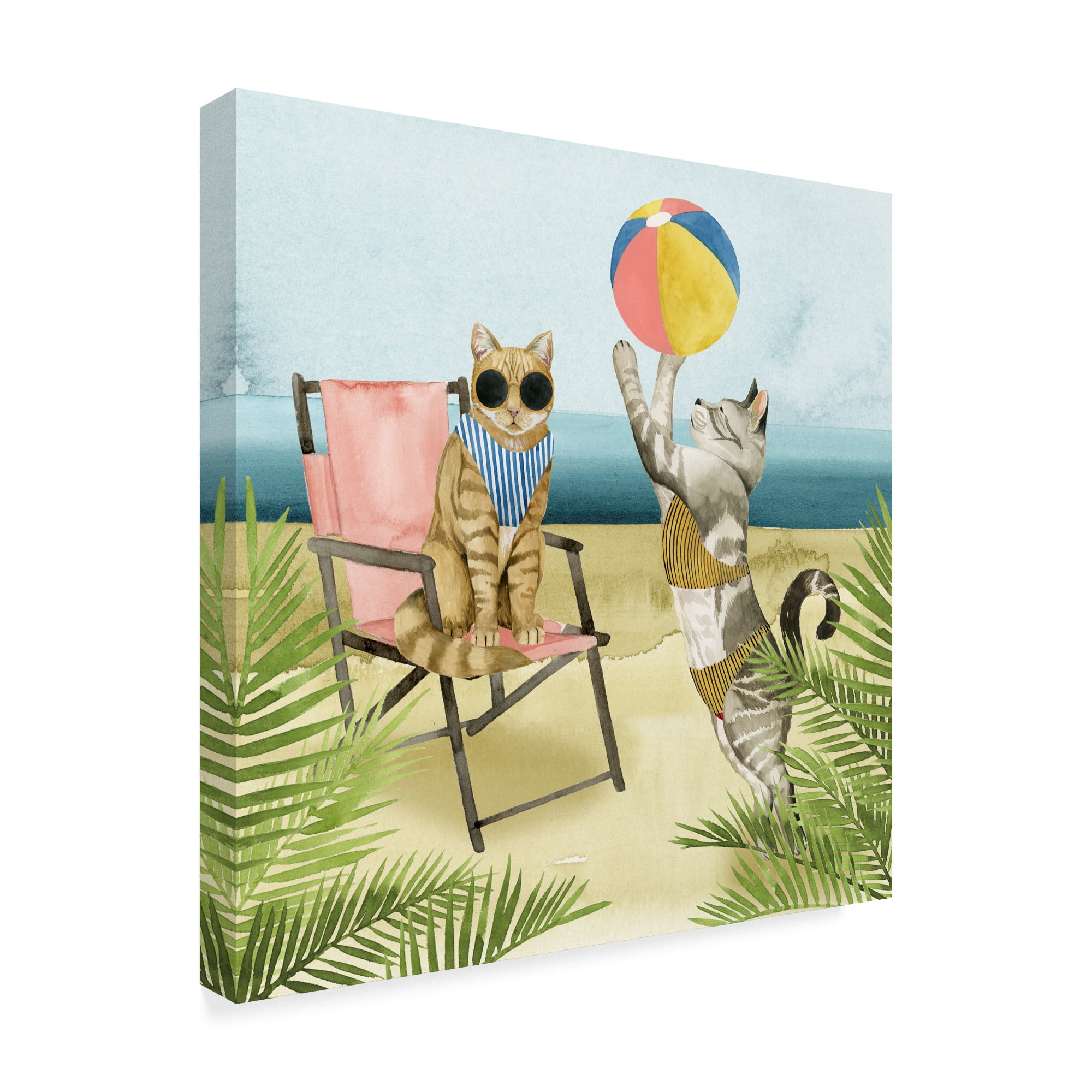 Trademark Fine Art 'Coastal Kitties I' Canvas Art by Grace Popp
