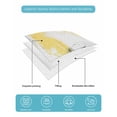 thumbnail image 5 of Quilts King Size, Yellow Gray Soft Comforter Bedding Set for Bed, Modern Oil Painted Abstract Geometric Lightweight Quilted Bedspread with Pillow Cover(2 Pieces) for All Season, 96x106 Inch, 5 of 6