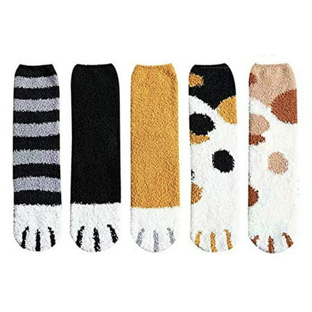 

Cotonie Women Fashion Lovely Cat Claw Coral Thickening Fuzzy Middle stockings Socks