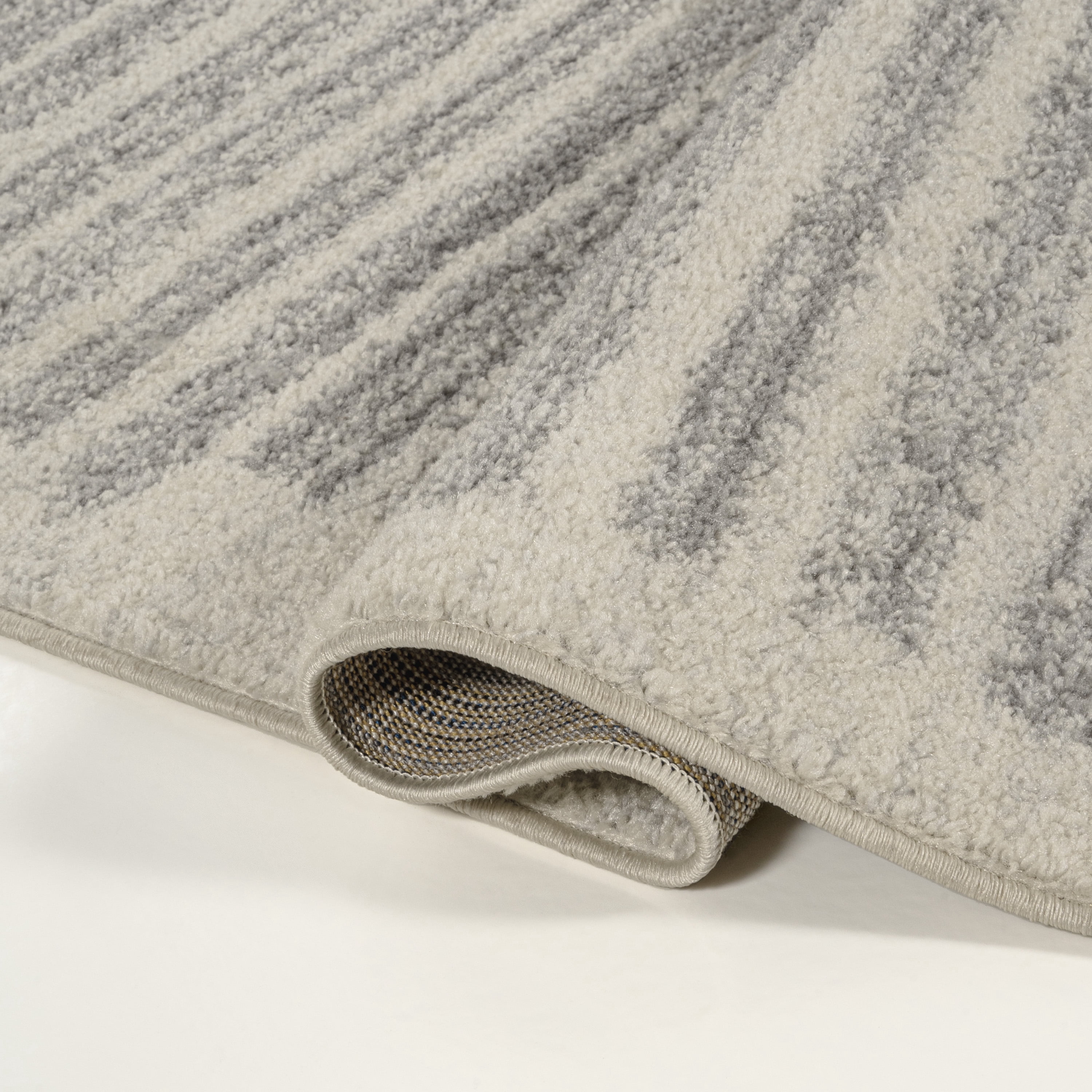 JONATHAN Y MOROCCAN HYPE 2 x 8 Runner Rug, Khalil Berber Stripe - Cream/Gray, MOH207C-28