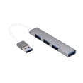 thumbnail image 1 of 4-in-1 USB Hub USB3.0 USB2.0 4 PC 4 Ports Ports Splitter Mouse U Disk Adapter Notebook Charging Dock Station Charger for Accessory Gray USB, 1 of 7