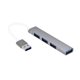 thumbnail image 5 of Adaptador de computadora Cateissary USB Hub Splitter de alta velocidad 4 puertos Type3 Plata, 5 of 6