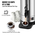 thumbnail image 6 of KFFKFF Industrial Coffee Pot, 110 Cups Stainless Steel Vast Coffee Distributor, 1500W 110V Electric Coffee Brewer Urn for Rapid Infusion, Hot Water Urn with Removable Power Cable, 6 of 9