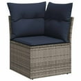 thumbnail image 6 of vidaXL 8 Piece Patio Sofa Set with Cushions Gray Poly Rattan, 6 of 6
