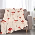 thumbnail image 2 of Mushroom Blanket for Girl Women Soft Warm Red Mushroom Stuff Decor Fleece Throw Blanket Plush Cozy Mushroom Animals Lightweight Flannel Gifts Blankets for Adults Kids 50''''X40'''', 2 of 6