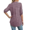 thumbnail image 6 of a.Jesdani Womens Plus Size Tunic Tops 3/4 Roll Sleeve V Neck Casual Blouses m-4x, 6 of 9