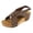 Brown, variant on Platform Wedge Sandals for Women Comfortable Cork Footbed Open Toe Crooss Strap Slingback Chunky Walking Shoes Black Size 9.5