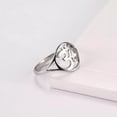thumbnail image 3 of Yoga Ohm Ring Silver Stainless Steel Spiritual Aum Band, 3 of 4