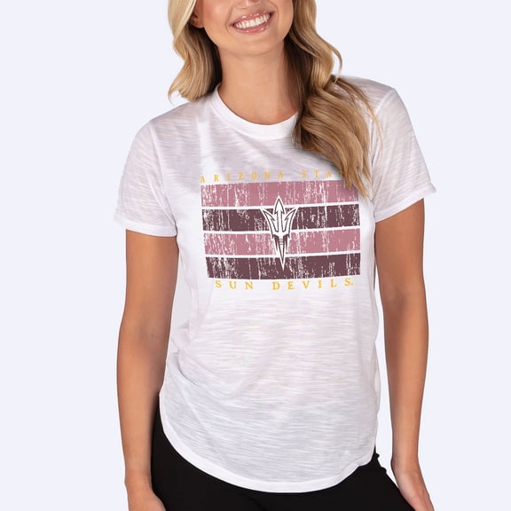 Women's Concepts Sport White Arizona State Sun Devils Infuse Lightweight Slub Knit Top