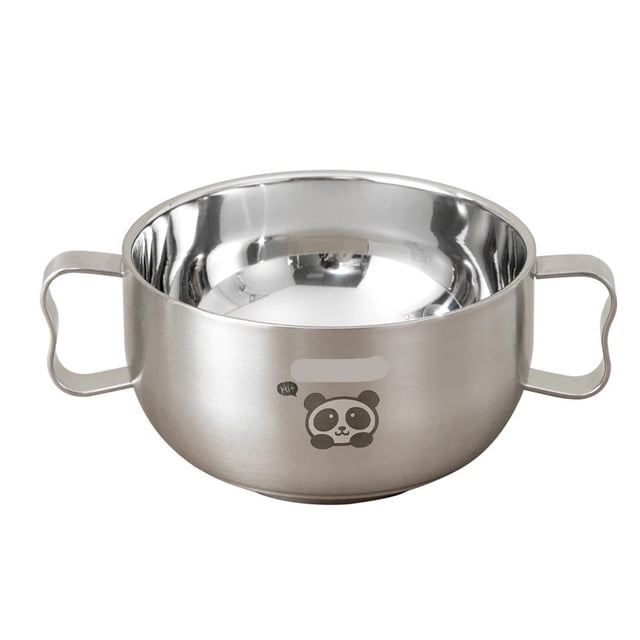 Bol à Riz pour Enfant Résistant à la Chaleur, Contenant Alimentaire en Acier Inoxydable 316, Vaisselle de Cuisine, Bol à Soupe pour Enfants à Double Poignée