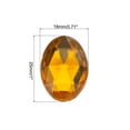thumbnail image 2 of 25Pcs Acrylic Oval Gems 18x25 mm Flat Back Artificial Rhinestones for DIY Crafts Bead Wedding Party Amber, 2 of 6