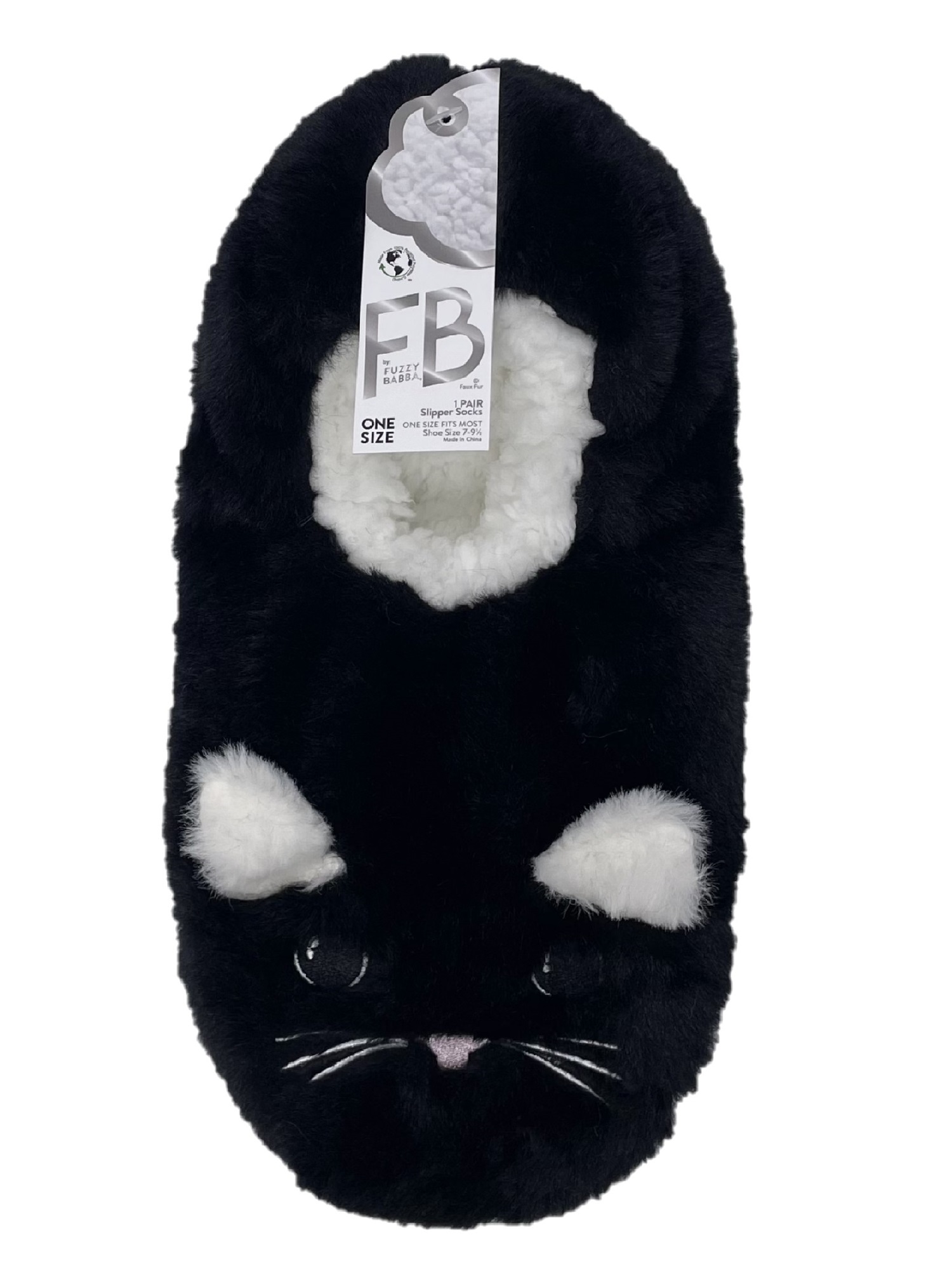 Fuzzy Babba Womens Cat Slipper Socks 1 Pack 9886