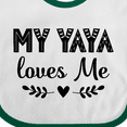 thumbnail image 4 of Inktastic My Yaya Loves Me Grandchild Girls Baby Bib, 4 of 4